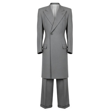 Vintage gray mens zoot suit fashion