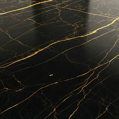 Black marble with golden streaks in luxury texture.