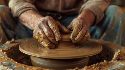 Hands Shaping Clay on Pottery Wheel &ndash; Workshop Focus