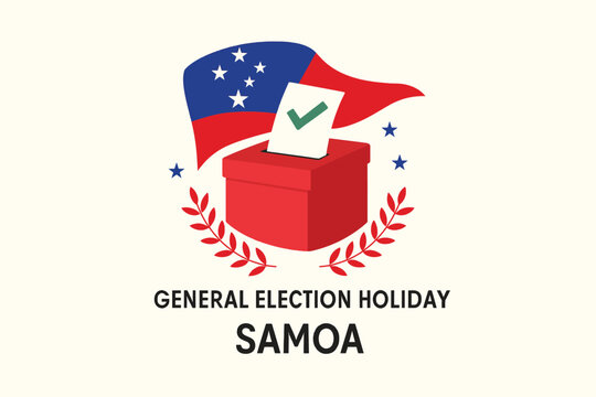 Samoa General Election Holiday Flat Vector Illustration
