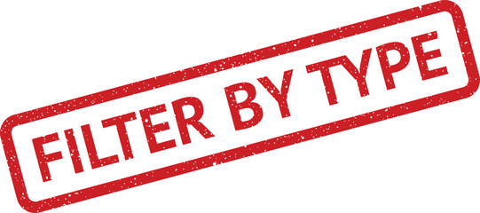 Distressed filter by type text inside rectangular shape for data sorting application