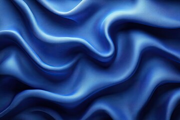 Obraz premium Draped Blue Fabric Showing Smooth Waves and Texture