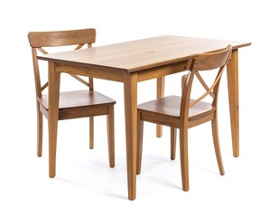 Wooden Table and Chairs, Studio Shot
