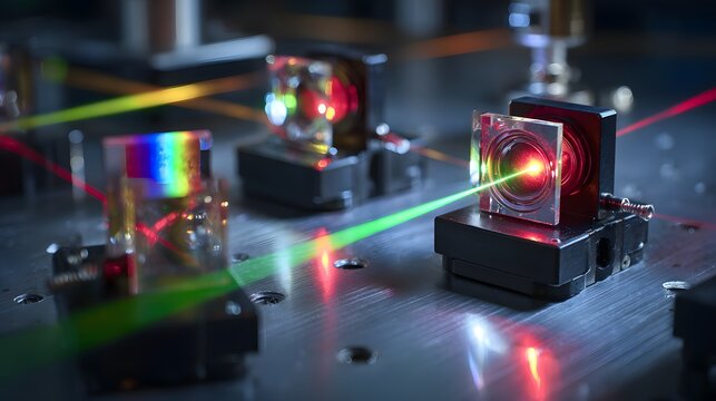 Laser optics experiment setup for research and development of photonics and quantum technology system