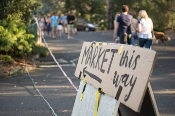 Market This Way Sign