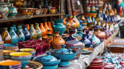 Vibrant Finds: Colorful Products at a Flea Market
