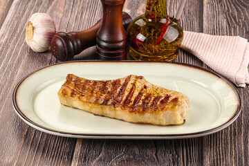 Tasty hot grilled pork loin