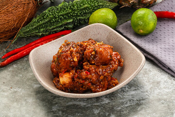 Asian cuisine - Chicken Manchurian with gravy