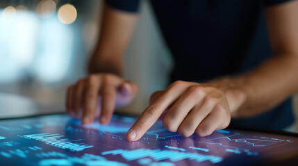 Obraz premium Predictive Business Modeling with Holographic Interface