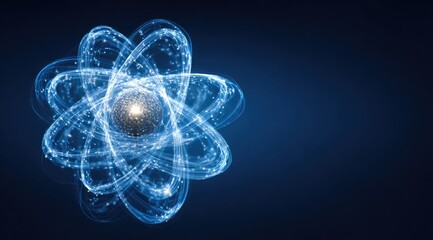 Abstract representation of an atom.  A scientific illustration