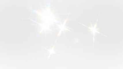 Prism, rainbow, sparkle, crystal, light transparent PNG overlay. Glamour diamond beam with glow and flare refraction. Bright luxury background for festive, holiday, jewel or abstract magic effects PNG © Gunenko