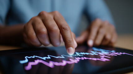 Time Series Analysis on a Holographic Display Using Dynamic Graphs