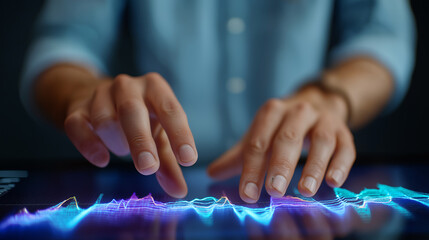 Futuristic Time Series Analysis on Holographic Display