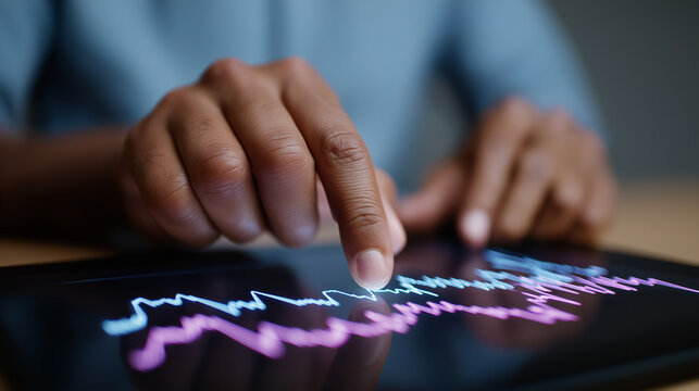 Time Series Analysis on a Holographic Display Using Dynamic Graphs - Powered by Adobe