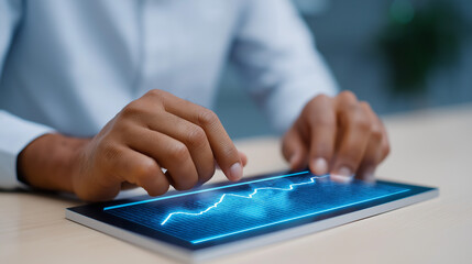 Futuristic A/B Testing Platform with Holographic Interface