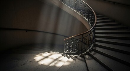 Obraz premium Spiral Staircase in an Abandoned Building