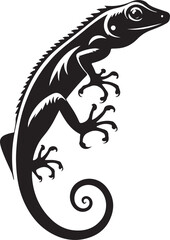 Anole lizard silhouette reptile wildlife illustration