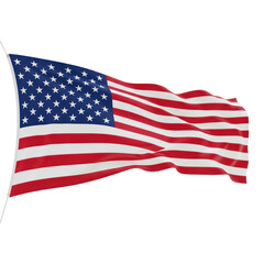 Obraz premium american flag isolated on white
