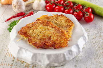 Golden fried potato pancake - Draniki