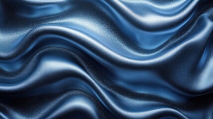 Obraz premium Elegant Draped Blue Satin Fabric Texture