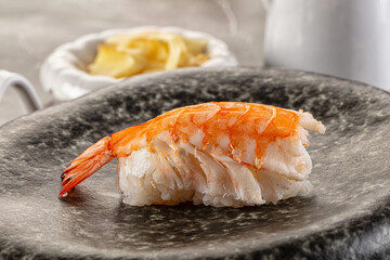 Japanese cuisine - sushi with prawn
