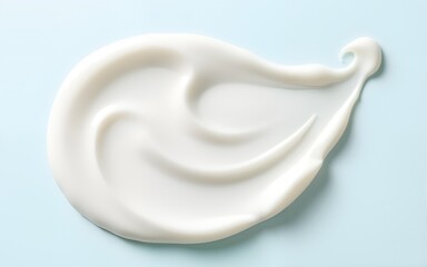 A sample of a white moisturizing cosmetic cream for the body or face. High quality