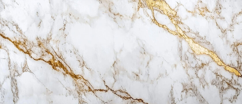White marble texture with gold veining