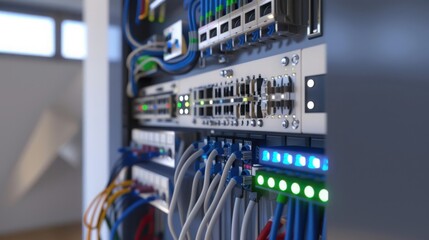 "Organized Smart Home Wiring System Inside Drywall"