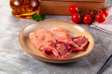 Delicous roasted calamari with protein