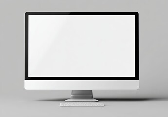 Modern computer monitor and keyboard
