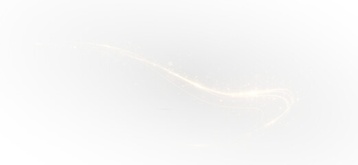 Beam, curve, dynamic, effect, flare form a glowing PNG style. This PNG Overlay features transparent golden spirals, magic sparkles, and futuristic shine for bright abstract motion illustrations.	
