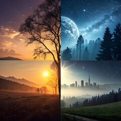 sunrise over the mountains