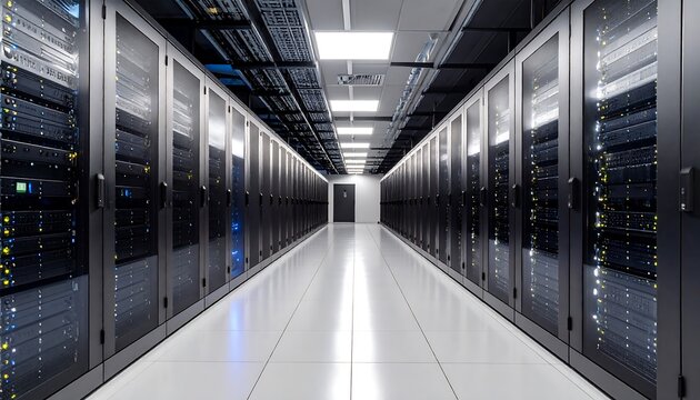 Server room interior, modern design