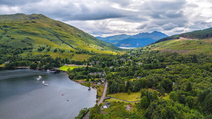 Naklejka premium Tarbet, on shore of Loch Lomond, Scotland
