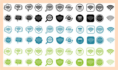 Modern WiFi Signal Icon Collection