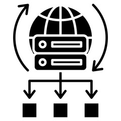 Proxy Server Glyph Icon © suprihatin
