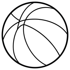 Basketball Ball Line Art Coloring Page Sports Theme