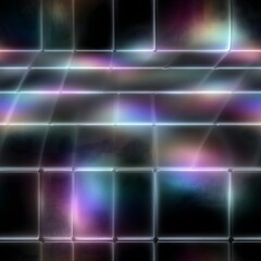 Glowing Holographic Floor Texture in 2D Top View Design