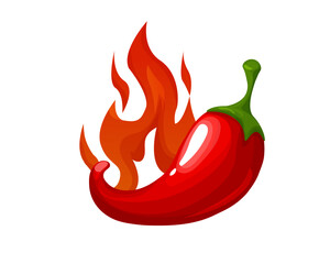 Pepper Spicy chili pepper level scale icon, label. Traditional Mexican, Chinese, asian spicy levels. mild, spicy, hot. Chili pepper red outline icon