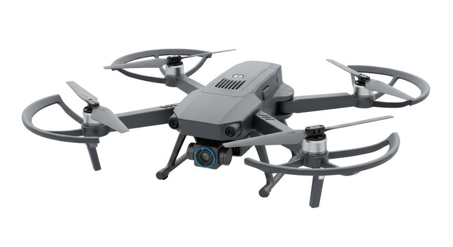 Isolated Gray Drone