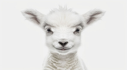 close up of a white alpaca