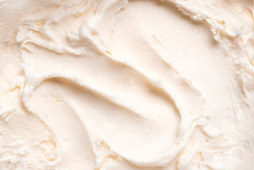 White vanilla ice cream texture