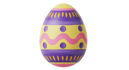 Isolated Decorated Easter Egg