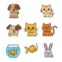 Four basic geometric shapes in vibrant colors, arranged in a grid pattern.