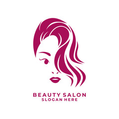 Women Beauty for cosmetic logo, Beauty logo, salon and Hair care logo design vector template