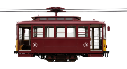 Isolated Vintage Tram