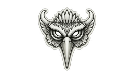 Isolated Hawk Head Symbol