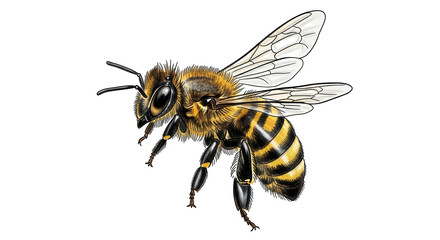 Isolated bee