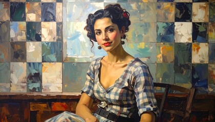 Generated image people in art form