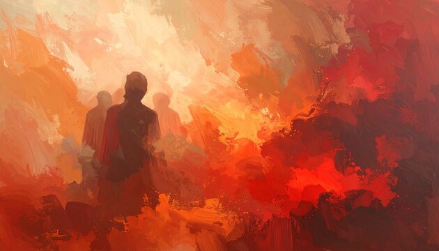 Generated image people in art form